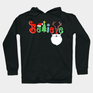 Santa Believe Christmas Boys Kids Girls Xmas Tree Gifts T-Shirt Hoodie